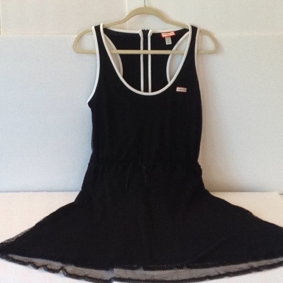 Hunter for Target black midi t back mesh dress size medium - Picture 7 of 9
